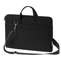 Сумка для ноутбука 15,6"-16" Först "Modern Style" (KNT_LB67459) черная, 1 отделение, 1 карман, полиэстер, с ремнем