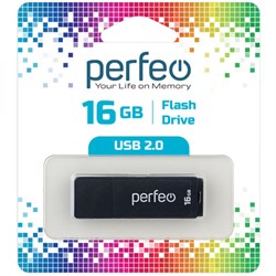 Флеш-накопитель  16Гб "Perfeo C04" Black