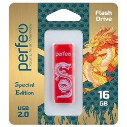 Флеш-накопитель  16Гб "Perfeo C04" Red Dragon