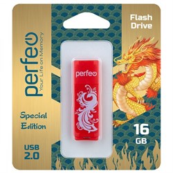 Флеш-накопитель  16Гб "Perfeo C04" Red Phoenix