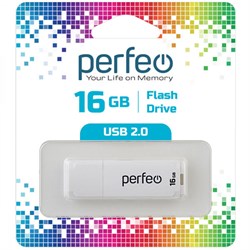 Флеш-накопитель  16Гб "Perfeo C04" White
