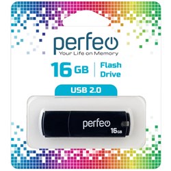 Флеш-накопитель  16Гб "Perfeo C05" Black