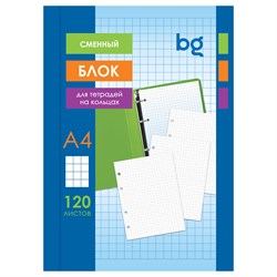 Сменный блок 120л. А4, белый (СБ4ту120 7200, "BG") 60г/м2