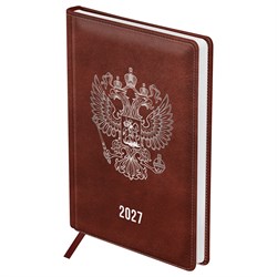 Ежедневник BG 2027г. А5 176л. кожзам "Орел" (DdA5_68199) коричневый