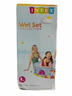 УЦЕНКА. Бассейн с плоским бортом 122*25см "Утиный риф" (58477, "Intex") в МЯТОЙ коробке
