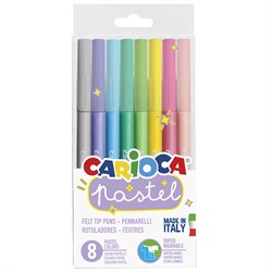 Фломастеры "Carioca Pastel"  8цв. в ПВХ уп. (43032, Италия)