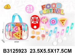 Игр. набор "Посуда с плитой" 22 предм. (198-3) в сумке 23,5*17,5см