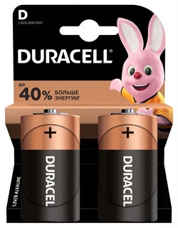 Батарейка LR20 "Duracell" алкалиновая, на блистере BL2