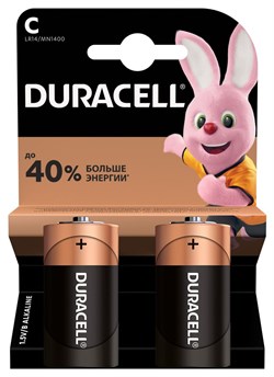 Батарейка LR14 "Duracell", алкалиновая, на блистере BL2
