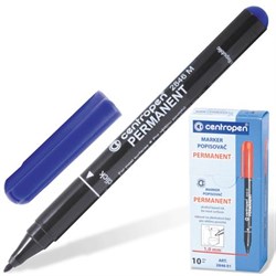 Маркер Centropen перм.тонкий шир. линии 1 мм (2846 9406) синий