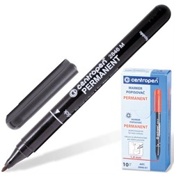 Маркер Centropen перм.тонкий шир. линии 1 мм (2846 9412) черный