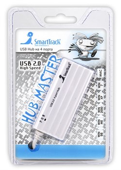 Разветвитель USB 2.0 "SmartBuy", 4 порта (SBHA-6810-W) белый