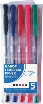 Набор ручек гелевых OfficeSpace  5цв. (GPA100/5_1707)