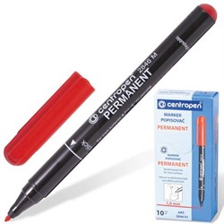 Маркер Centropen перм.тонкий шир. линии 1 мм (2846 9404) красный