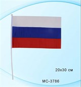 Флаг Российской Федерации 30*20см, с флагштоком (MC-3786)