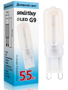 ! РАСПРОДАЖА Лампа светодиодная, G9,  5.5Вт, 4000К "Smartbuy" нейтральный белый свет