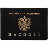 Обложка "Паспорт" OfficeSpace "Графит" (254206) ПВХ, тиснение "герб", ассорти