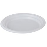 Одноразовые тарелки белые, комплект 100шт., диам. 170мм., пластик. (OfficeClean, 246539/П232825)