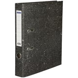Папка-регистратор OfficeSpace, покрытие "мрамор", 50мм, черный корешок (251890)