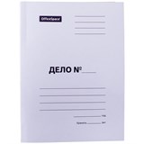 Скоросшиватель картонный 300 г/м2 "OfficeSpace", белый, пробитый (257318)