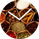 Часы настенные Innova с рисунком "Специи" (W09670) круглые, стекло, диаметр 30см