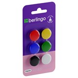 Магниты Berlingo 20мм, 6шт.,цвет - ассорти (SMm_02010)