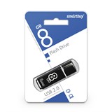Флеш-накопитель   8Гб "Smartbuy Glossy " Black (SB8GBGS-K)