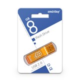 Флеш-накопитель   8Гб "Smartbuy Glossy " Orange (SB8GBGS-Or)