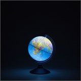 Глобус политический D=210 мм с подсветкой от батареек (Be012100248) на круглой подставке
