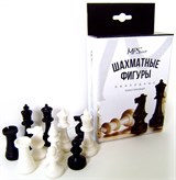 Шахматные фигуры пластиковые обиходные (02-106К) в коробке, король - 72мм, пешка - 40мм