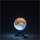 Глобус физико-политический D=210 мм с подсветкой от 220В (Ke012100181) на круглой подставке
