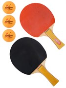 Набор для наст. тенниса: 2 ракетки + 3 шарика, в блистере (AN01003) толщина ракетки 8мм