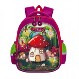 Рюкзак GRIZZLY "Феи" (RAz-086-3) 36*28*20см, цвет фуксия, формованный