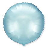 ! РАСПРОДАЖА Шар фольгированный - круг "Пастель. Blue" 18", 45см голубой (6070137) в инд. пакете