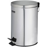 Ведро-контейнер для мусора с педалью OfficeClean "Professional" 5л. (277567) круглое, нержавеющая сталь, хром