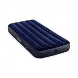 Матрас-кровать надув.  76*191*25см "Fiber-Tech" велюровая (64756, "Intex") синяя, повышенная прочность