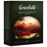 Чай GREENFIELD "Golden Ceylon", черный, 100 пакетиков по 2г. (0581)