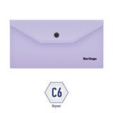 Папка с кнопкой C6 Berlingo "Instinct", 180мкм, лаванда (AKk_06507)