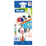 Карандаши MILAN "231" 12цв. трехгранные (1110717/0722312)
