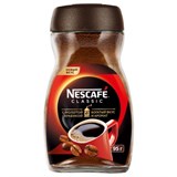 Кофе растворимый Nescafe Classic  95г, стеклянная банка, с добавлением молотого