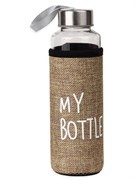 Бутылка "My bottle" 400мл., в бежевом чехле (УД-6408)