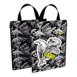 ! РАСПРОДАЖА Папка на молнии с ручками вертикальная А4 ErichKrause "Dinosaur Park" черная (52624) полиэстер