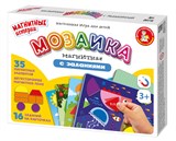 Игра магнитная "Мозаика с заданиями" двухсторонее игр. поле + 35  элем. + 16 карточек с заданиями (04116) "Десятое королевство"