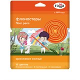 ! РАСПРОДАЖА Фломастеры ГАММА "Оранжевое солнце" 15цв.(5обычн.+5пастель.+5неон.) (270420208) смываемые, карт.уп. (Италия)