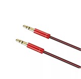 AUX кабель 3.5-3.5мм (M-M) 1м (LDNIO LS-Y01, LD_B4535) красный, позолоченные контакты