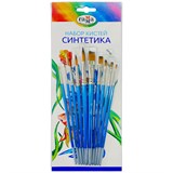 ! РАСПРОДАЖА Набор кистей ГАММА "Классические" 10шт. синтетика, круглые и плоские (280618.11.28)