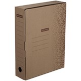 Короб архивный с клапаном, микрогофрокартон,  7,5 см, на 700л., бурый (264782, "OfficeSpace")
