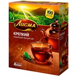 Чай Лисма "Крепкий", черный, 100 пакетиков по 2г. (201943)