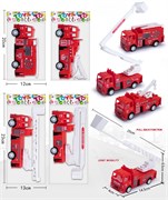 Инерц. "Fenming" 12*5,5см "Пожарная машина" (399-37) 4 вида в ассорт. с подвижными эл-тами, в пакете