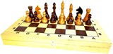 Шахматы деревянные гроссмейстерские, утяжеленные (02-16У), доска и фигуры из дерева, с подклейкой фетром, король-105мм, пешка-56мм